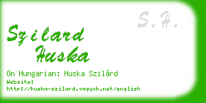 szilard huska business card